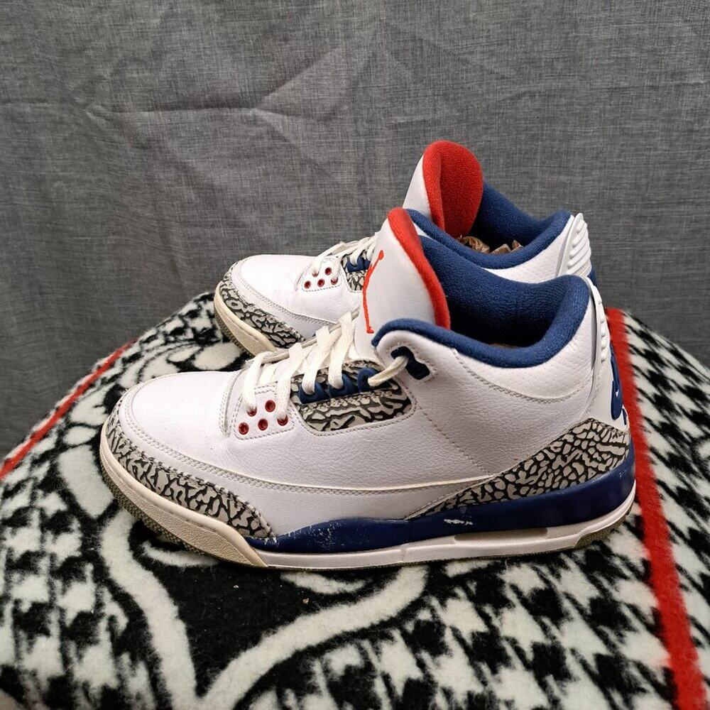 %Size 10 Nike Jordan 3 Retro OG True Blue 2016 Men AJ21